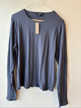 J. Crew Women's Long-Sleeve Crew in Slate Blue